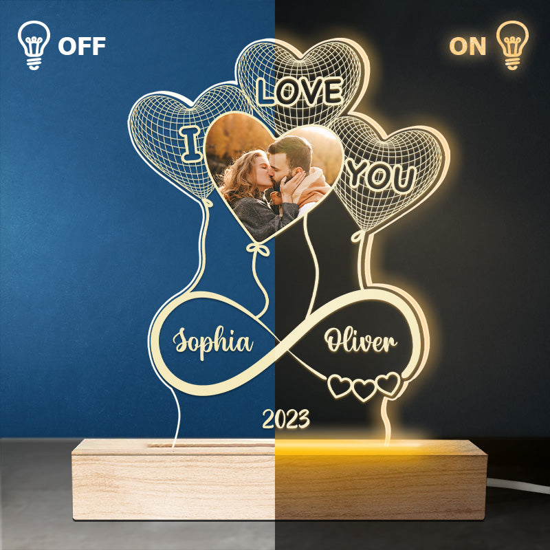 Photo personnalisée pour mon âme sœur – Lampe LED 3D personnalisée en forme de couple – Cadeau pour mari et femme, anniversaire