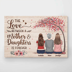 Mère et fils, unis pour toujours - Affiche horizontale personnalisée pour la famille - Cadeau d'anniversaire pour maman