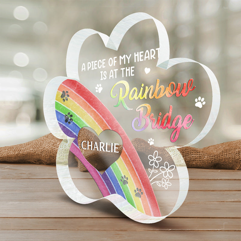 Nous nous reverrons - Plaque commémorative personnalisée en acrylique en forme de patte - Cadeau de condoléances, cadeau pour propriétaires d'animaux de compagnie, amoureux des animaux