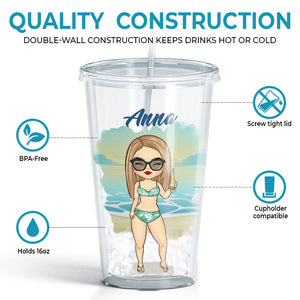 Life Is Short, Take The Trip - Travel Personalized Custom Clear Acrylic Tumbler - Gift For Travel Lovers