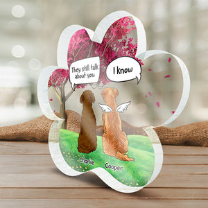 Souvenirs inoubliables, souvenir inoubliable - Plaque commémorative personnalisée en acrylique en forme de patte - Cadeau de condoléances, cadeau pour propriétaires d'animaux et amoureux des animaux