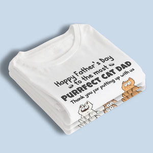 Merci de nous avoir supportés - T-shirt unisexe personnalisé avec chat, sweat à capuche, sweat-shirt - Cadeau de fête des pères, d'anniversaire pour les propriétaires d'animaux et les amoureux des animaux