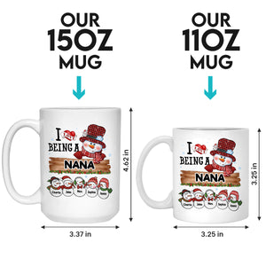 Heureux d'être appelé grand-mère - Tasse personnalisée familiale - Cadeau de Noël pour grand-mère
