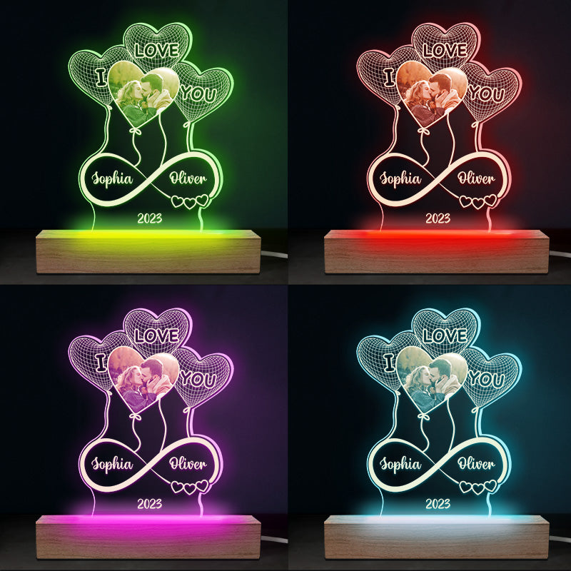 Photo personnalisée pour mon âme sœur – Lampe LED 3D personnalisée en forme de couple – Cadeau pour mari et femme, anniversaire