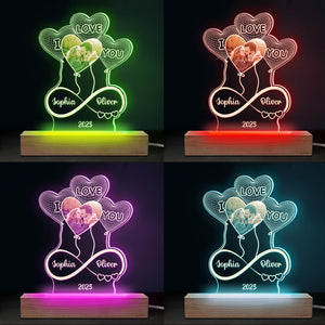 Photo personnalisée pour mon âme sœur – Lampe LED 3D personnalisée en forme de couple – Cadeau pour mari et femme, anniversaire