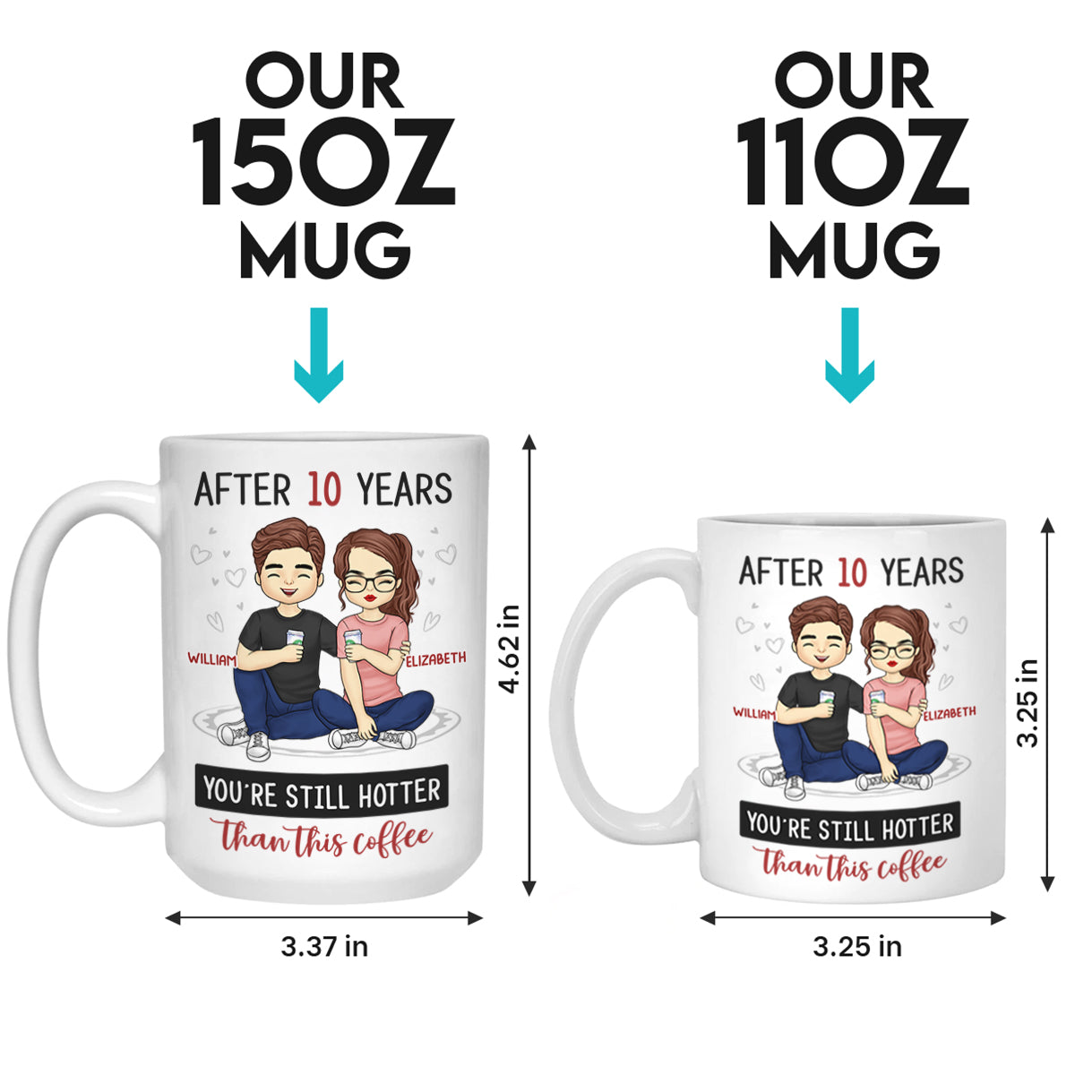 Tu es le seul - Tasse personnalisée pour couple - Cadeau pour mari et femme, anniversaire