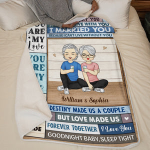 Le destin a fait de nous un couple - Couverture personnalisée pour couple - Cadeau pour mari et femme, anniversaire