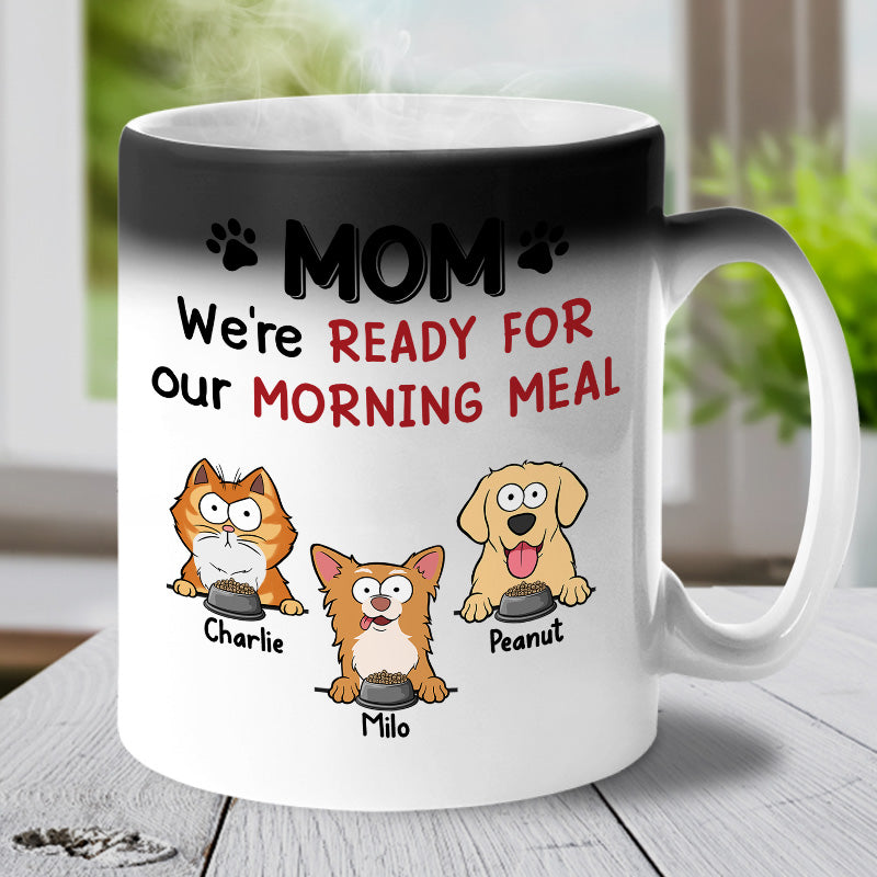 Nous t'aimons plus que toutes les friandises - Tasse personnalisée à changement de couleur pour chien et chat - Cadeau pour les propriétaires d'animaux et les amoureux des animaux