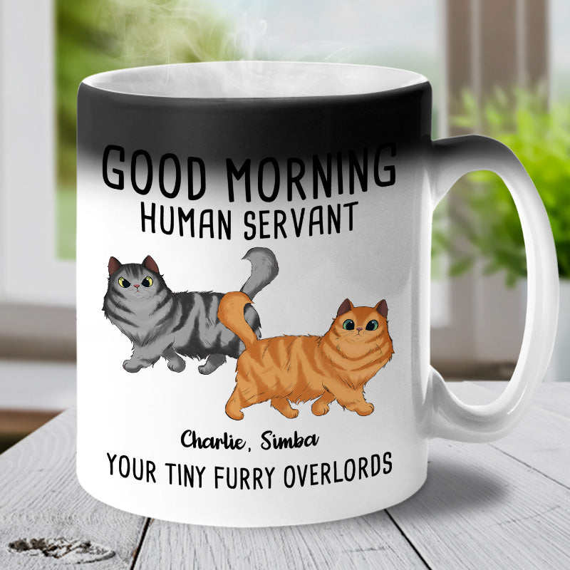 De la part de vos petits maîtres à fourrure – Mug personnalisé à changement de couleur pour chat – Cadeau pour les propriétaires et les amoureux des animaux