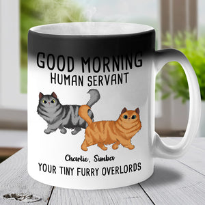 De la part de vos petits maîtres à fourrure – Mug personnalisé à changement de couleur pour chat – Cadeau pour les propriétaires et les amoureux des animaux