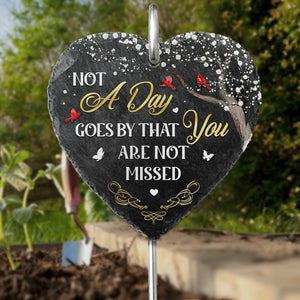 Un trésor dans notre cœur – Ardoise et crochet pour jardin commémoratif – Cadeau de condoléances pour les membres de la famille