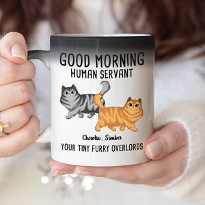 De la part de vos petits maîtres à fourrure – Mug personnalisé à changement de couleur pour chat – Cadeau pour les propriétaires et les amoureux des animaux