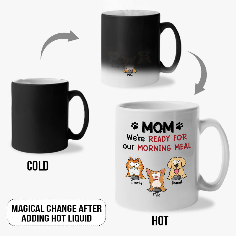 Nous t'aimons plus que toutes les friandises - Tasse personnalisée à changement de couleur pour chien et chat - Cadeau pour les propriétaires d'animaux et les amoureux des animaux