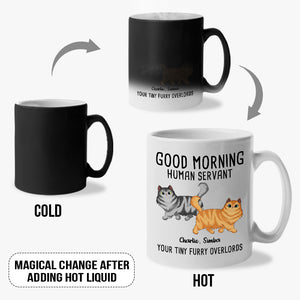 De la part de vos petits maîtres à fourrure – Mug personnalisé à changement de couleur pour chat – Cadeau pour les propriétaires et les amoureux des animaux