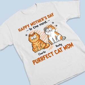 Bonne fête des mères à la maman chat la plus parfaite - T-shirt unisexe personnalisé, sweat à capuche, sweat-shirt - Fête des mères, cadeau pour les propriétaires d'animaux et les amoureux des animaux