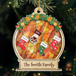 La joie de Noël - Décoration familiale personnalisée - Boule à neige en acrylique - Cadeau de Noël pour les membres de la famille