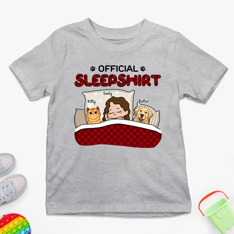 T-shirt officiel « Mon adorable pyjama » - T-shirt personnalisé pour enfant - Cadeau pour enfants, propriétaires d'animaux et amoureux des animaux