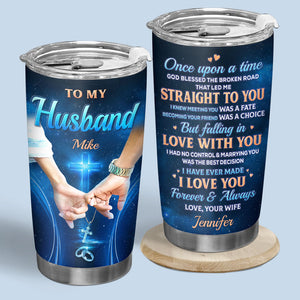 Custom Tumbler - Personalized Anniversary Wedding Gifts For Husband And Wife, Him And Her - Once Upon A Time Forever & Always