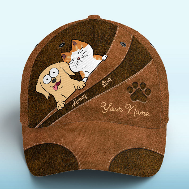 Mes précieux amis - Casquette personnalisée pour chien et chat, casquette classique à imprimé intégral - Cadeau pour propriétaires et amoureux des animaux
