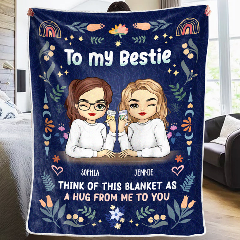 Nous sommes les meilleurs amis - Couverture personnalisée Bestie - Cadeau de Noël pour meilleures amies, BFF, sœurs