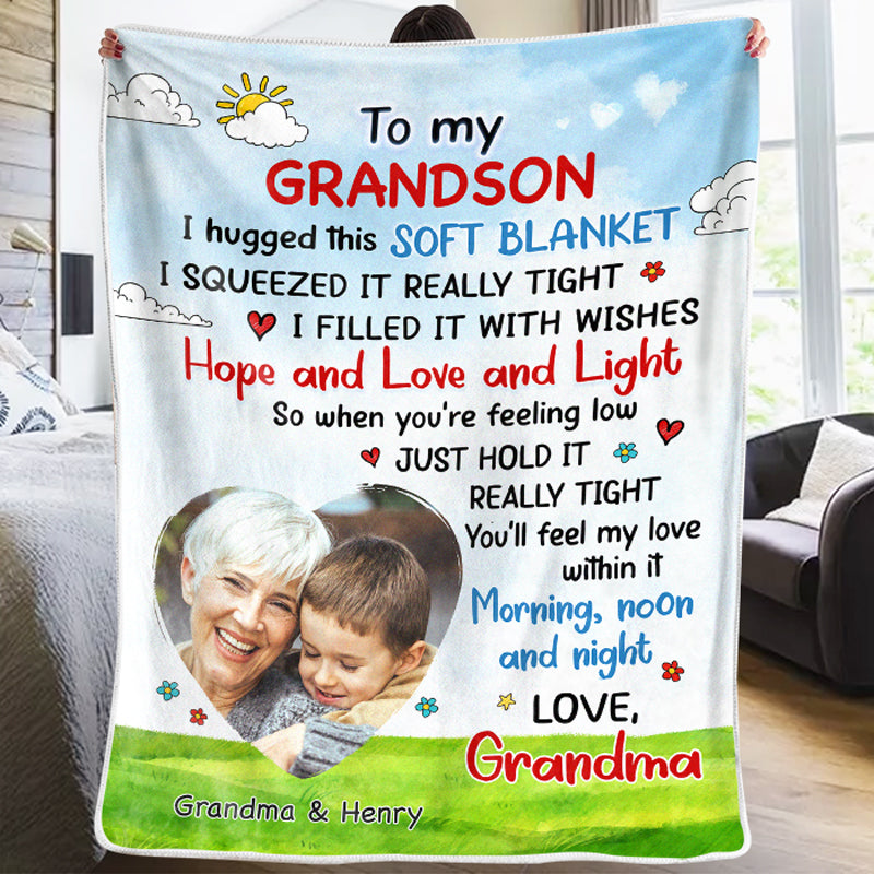 Photo personnalisée pour ma petite-fille spéciale - Couverture personnalisée familiale personnalisée - Cadeau de Noël de maman, grand-mère