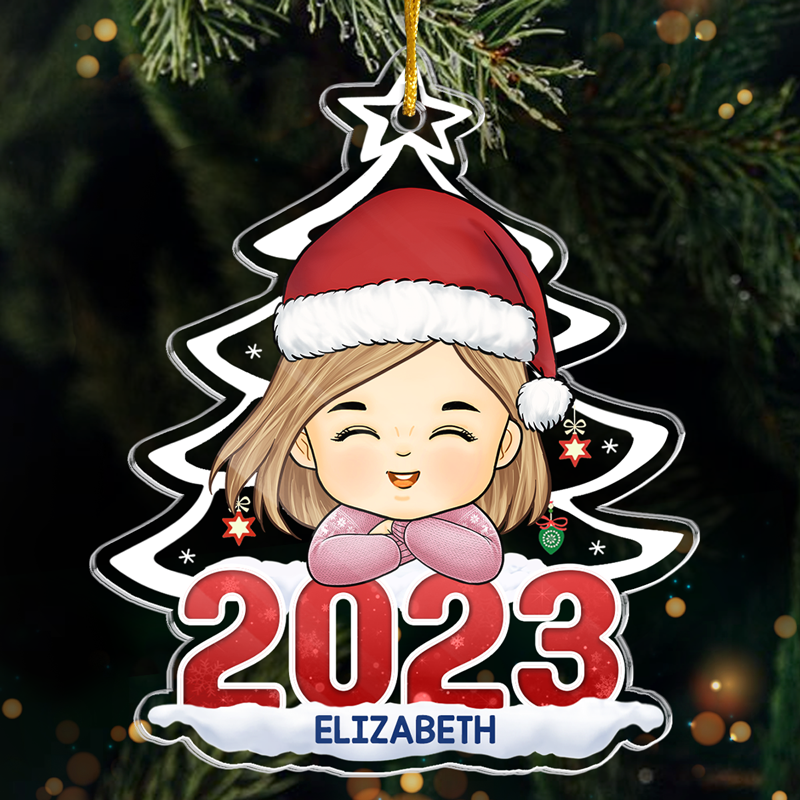 Joyeux Noël à l'enfant le plus cool que je connaisse - Décoration familiale personnalisée - Forme personnalisée en acrylique - Cadeau de Noël pour les membres de la famille
