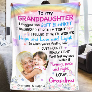 Photo personnalisée pour ma petite-fille spéciale - Couverture personnalisée familiale personnalisée - Cadeau de Noël de maman, grand-mère