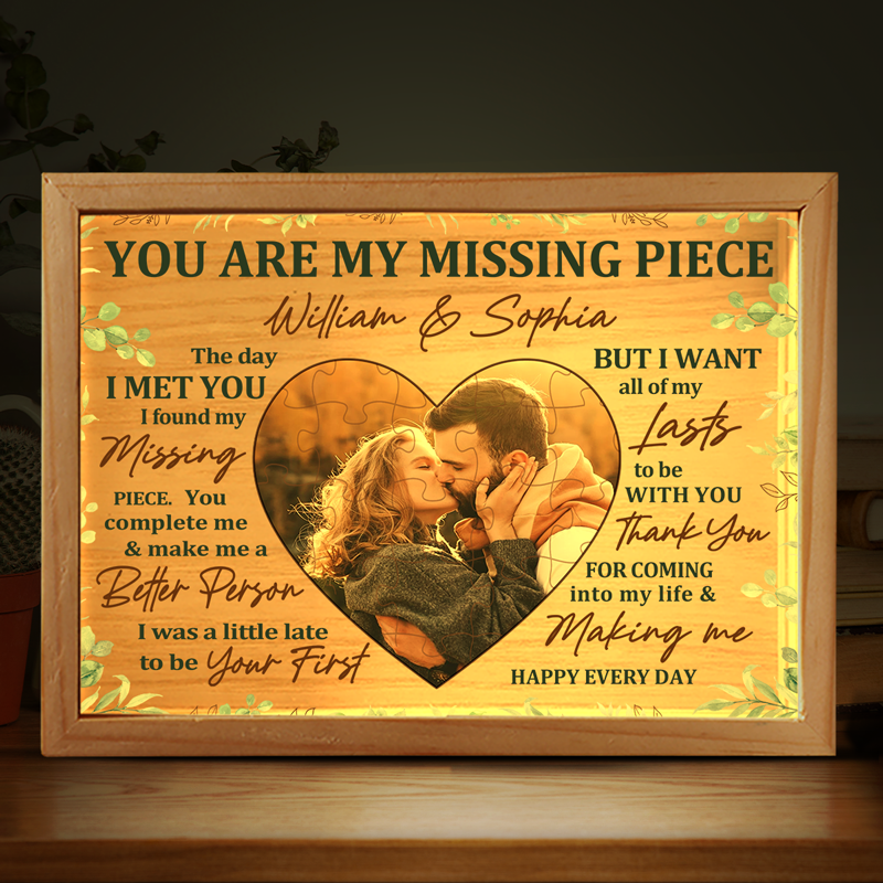 Photo personnalisée : je ne peux m'empêcher de tomber amoureux de toi - Cadre photo personnalisé pour couple, boîte lumineuse - Cadeau pour mari et femme, anniversaire