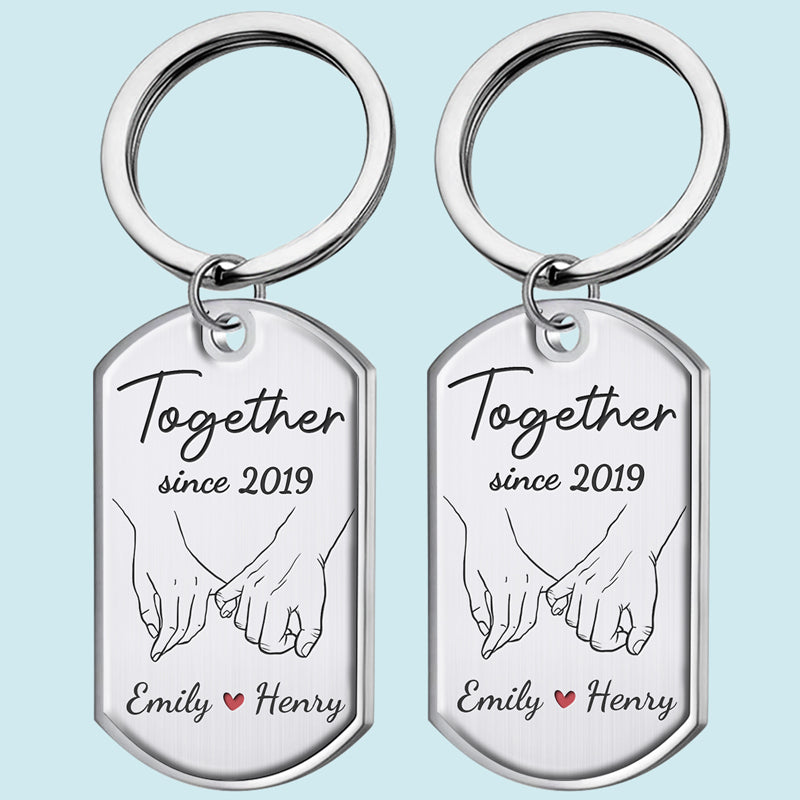 All I See Is You - Couple Personalized Custom Keychain - Gift For Husband Wife, Anniversary