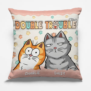 Trouble Makers - Coussin gonflable personnalisé en 3D pour chat - Cadeau pour propriétaires et amoureux des animaux