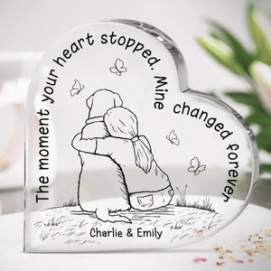 La plus grande chose qui ne peut être touchée - Plaque commémorative personnalisée en acrylique en forme de cœur - Cadeau de condoléances, cadeau pour les propriétaires d'animaux de compagnie, les amoureux des animaux