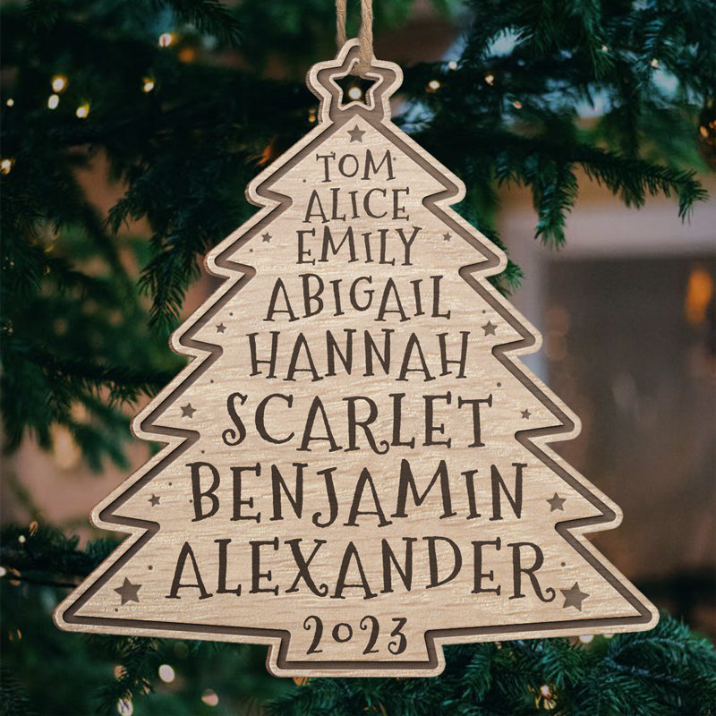 Noël rassemble famille et amis - Décoration familiale personnalisée - Forme en bois personnalisée - Cadeau de Noël pour les membres de la famille