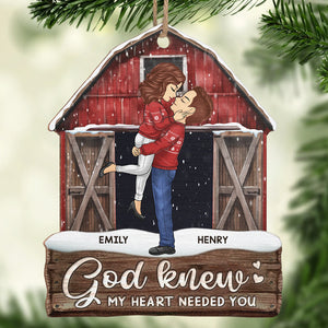 Tu es ma fin et mon commencement - Ornement personnalisé pour couple - Forme en bois personnalisée - Cadeau de Noël pour mari et femme, anniversaire