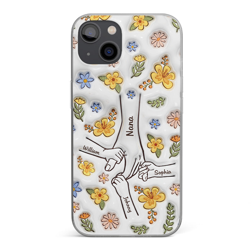 Meilleure maman du monde - Coque de téléphone transparente personnalisée avec effet gonflé en 3D - Cadeau pour la fête des mères, maman ou grand-mère
