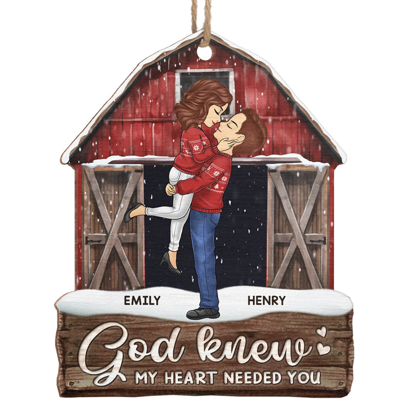 Tu es ma fin et mon commencement - Ornement personnalisé pour couple - Forme en bois personnalisée - Cadeau de Noël pour mari et femme, anniversaire