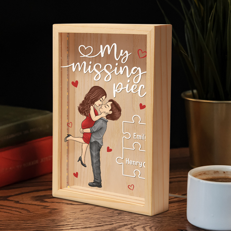 Ma pièce manquante - Cadre photo personnalisé pour couple - Cadeau pour mari et femme, anniversaire
