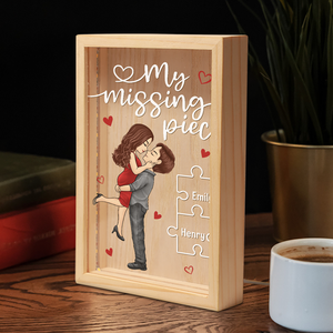 Ma pièce manquante - Cadre photo personnalisé pour couple - Cadeau pour mari et femme, anniversaire