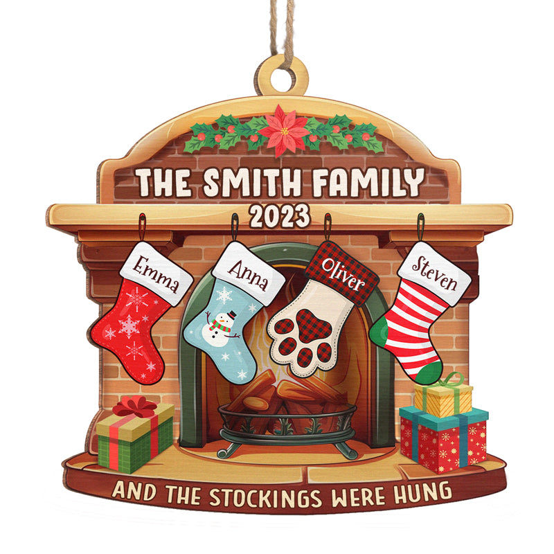 Faisons un vœu - Ornement personnalisé pour la famille - Forme en bois personnalisée - Cadeau de Noël pour les membres de la famille