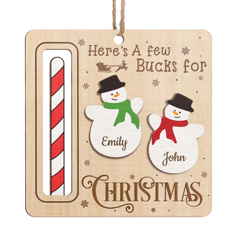 Joyeux Noël ! Décoration de Noël personnalisée pour toute la famille, porte-monnaie en bois de forme personnalisée. Cadeau de Noël pour les membres de la famille.