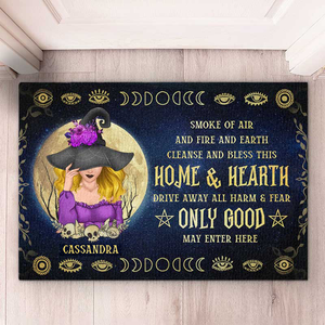 Seul le bien peut entrer ici - Tapis décoratif personnalisé pour la maison - Cadeau d'Halloween pour les sorcières, vous-même