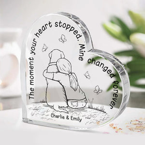 La plus grande chose qui ne peut être touchée - Plaque commémorative personnalisée en acrylique en forme de cœur - Cadeau de condoléances, cadeau pour les propriétaires d'animaux de compagnie, les amoureux des animaux