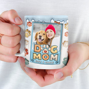 Mug personnalisé avec photo « Mes enfants ont quatre pattes » - Chien et chat - Mug personnalisé avec effet gonflable en 3D - Cadeau de Noël pour les propriétaires et les amoureux des animaux
