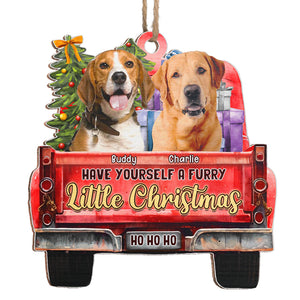 Photo personnalisée : Passez un Noël tout doux - Décoration personnalisée pour chien et chat - En forme de voiture en bois - Cadeau de Noël pour les propriétaires et les amoureux des animaux