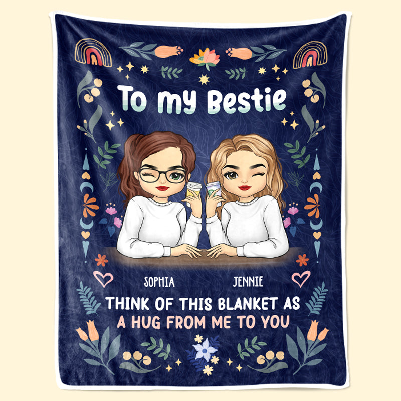 Nous sommes les meilleurs amis - Couverture personnalisée Bestie - Cadeau de Noël pour meilleures amies, BFF, sœurs