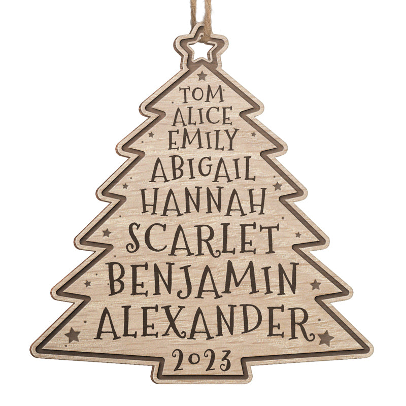Noël rassemble famille et amis - Décoration familiale personnalisée - Forme en bois personnalisée - Cadeau de Noël pour les membres de la famille