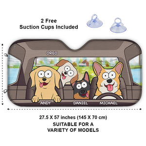 Pare-soleil personnalisé pour pare-brise de voiture, protection de vitre de voiture, cadeau pour propriétaires et amoureux des animaux