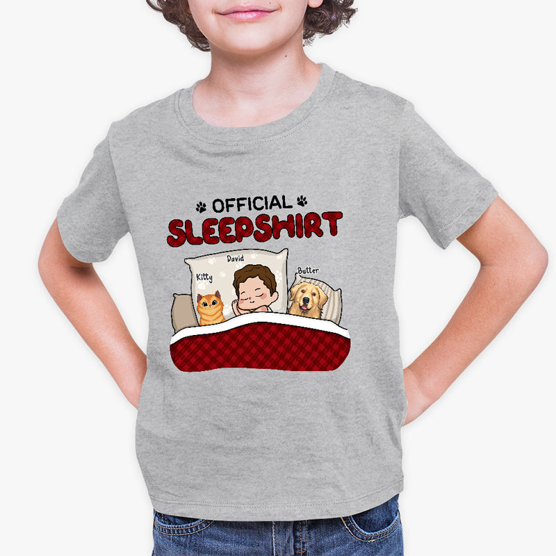 T-shirt officiel « Mon adorable pyjama » - T-shirt personnalisé pour enfant - Cadeau pour enfants, propriétaires d'animaux et amoureux des animaux