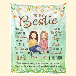L'amitié est un arbre protecteur - Couverture personnalisée Bestie - Cadeau de Noël pour meilleures amies, meilleures amies et sœurs