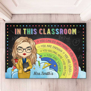 You Can Do Anything - Teacher Personalized Custom Home Decor Decorative Mat - House Warming Gift For Teacher, Back To School