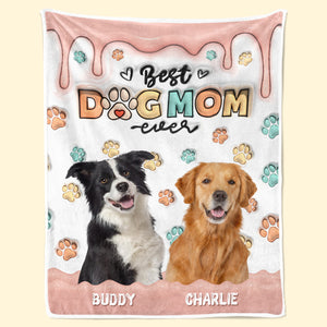Couverture personnalisée avec photo « Quand j'ai eu besoin d'un coup de main, j'ai trouvé une patte » - Couverture imprimée 3D personnalisée pour chien et chat - Cadeau pour les propriétaires et les amoureux des animaux